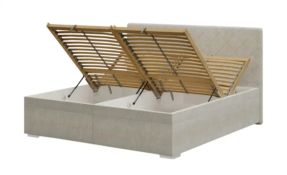 Polsterbett Klara 180 cm Beige