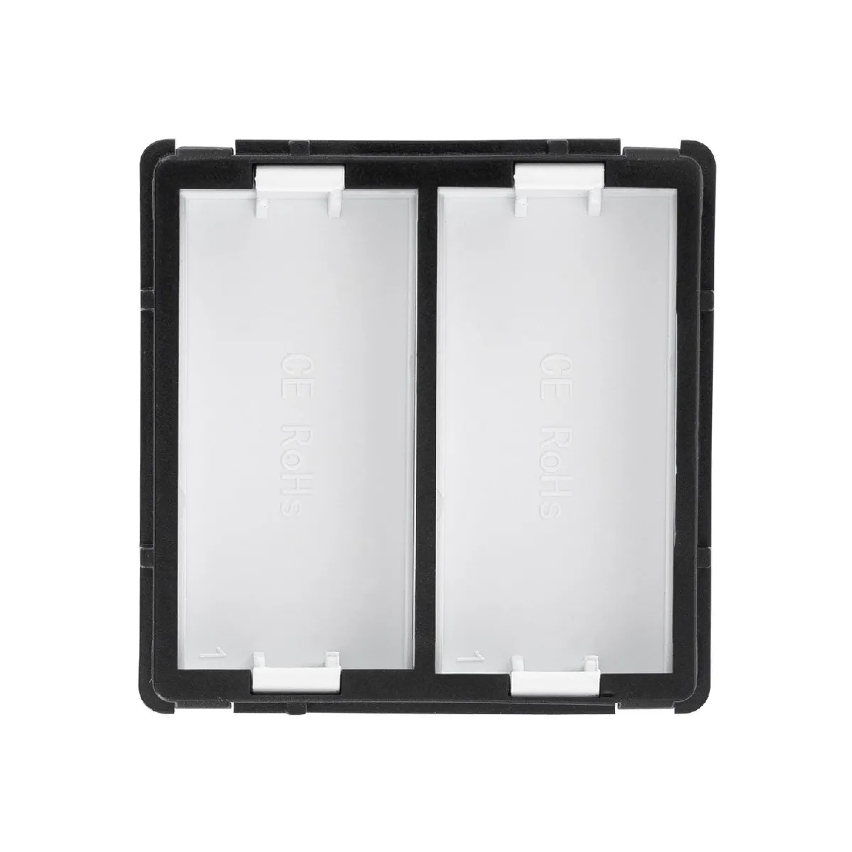 Ledkia Prise Double Obturateur Modern Blanc