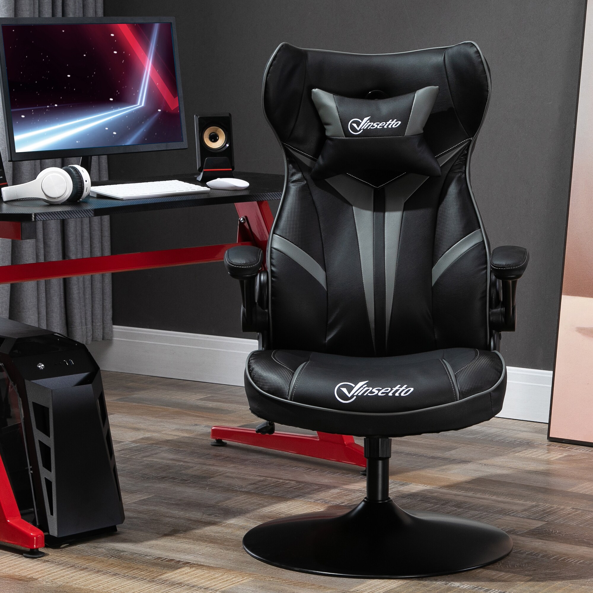 Vinsetto Gaming Stuhl ergonomisch 67 x 75 x 106-112 cm (BxTxH)