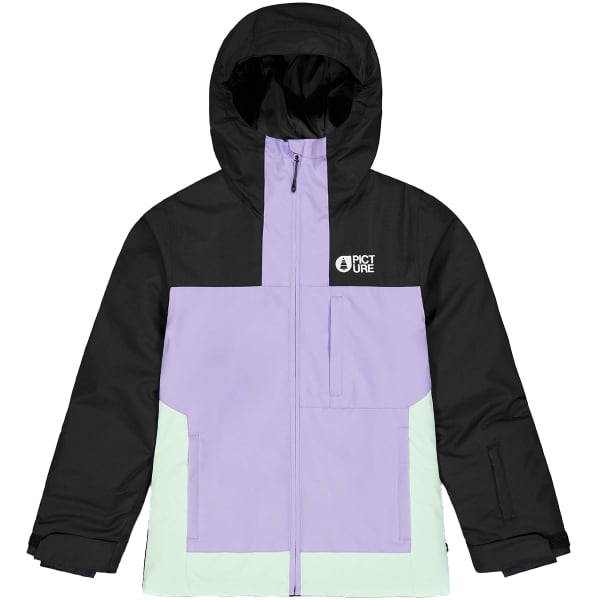 Veste de ski PICTURE SEADY JKT JR BLACK PAISLEY PURPLE SILT GREEN