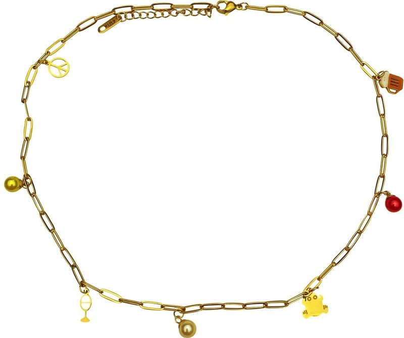 Oeteldonk ketting bedeltjes – Premium RVS – Goud