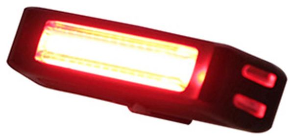 ECLAIRAGE VELO USB AVANT OU ARRIERE SUR CINTRE NEWTON COB LEDS 120 LUMENS NOIR (FONCTIONS FIXE  SOS ET CLIGNOTANT) -NON HOMOLOGUE-