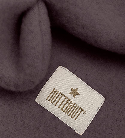 Huttelihut Elefanthue - Uldfleece - 1-lags - Raisin m. ?rer
