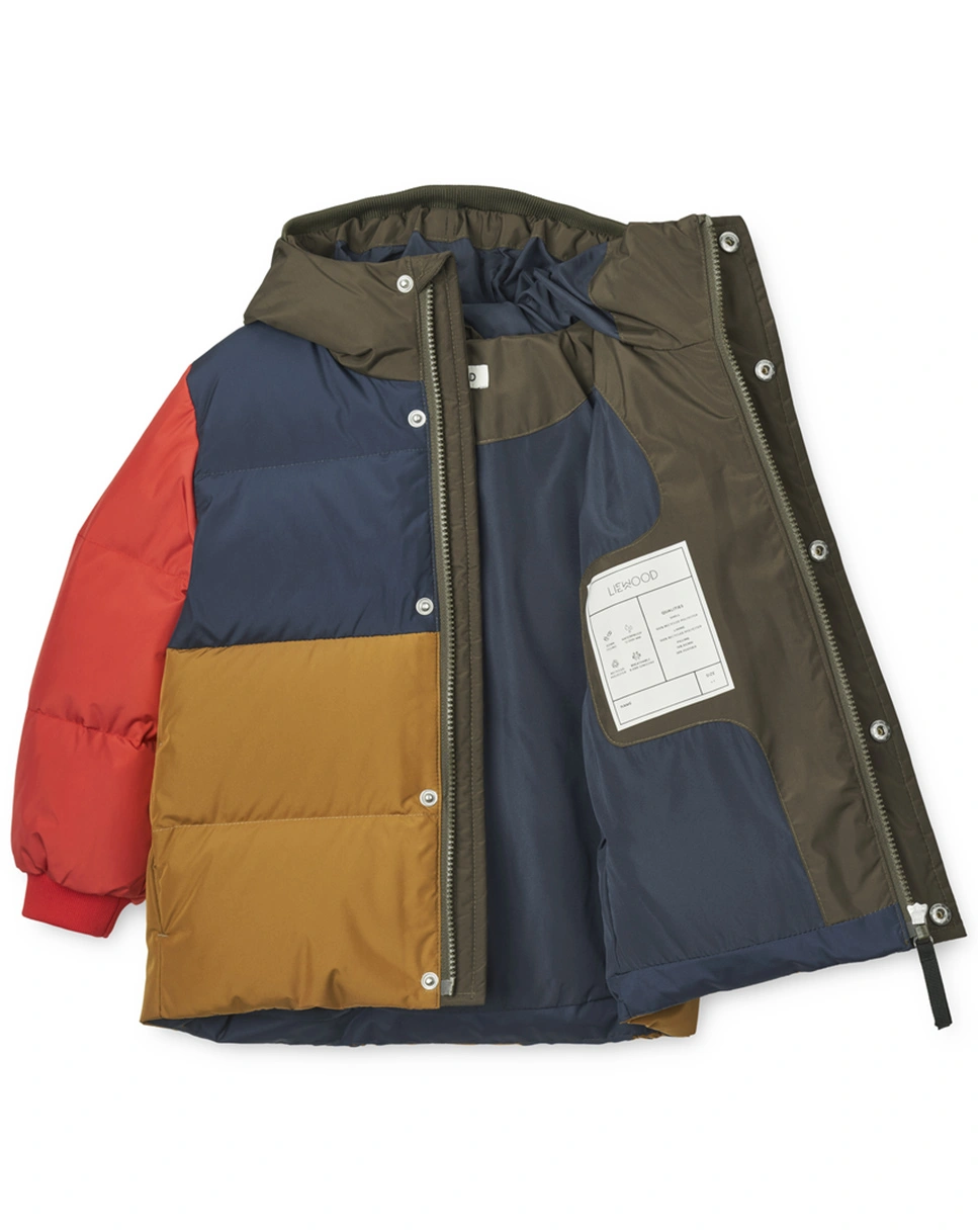 Daunen-Steppjacke PALLE in brown/multi