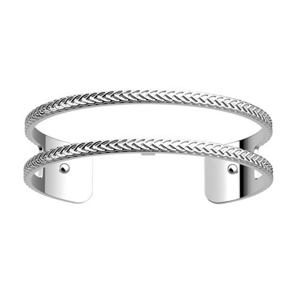 Bracelet Les Georgettes Pure Tresse argenté 14mm