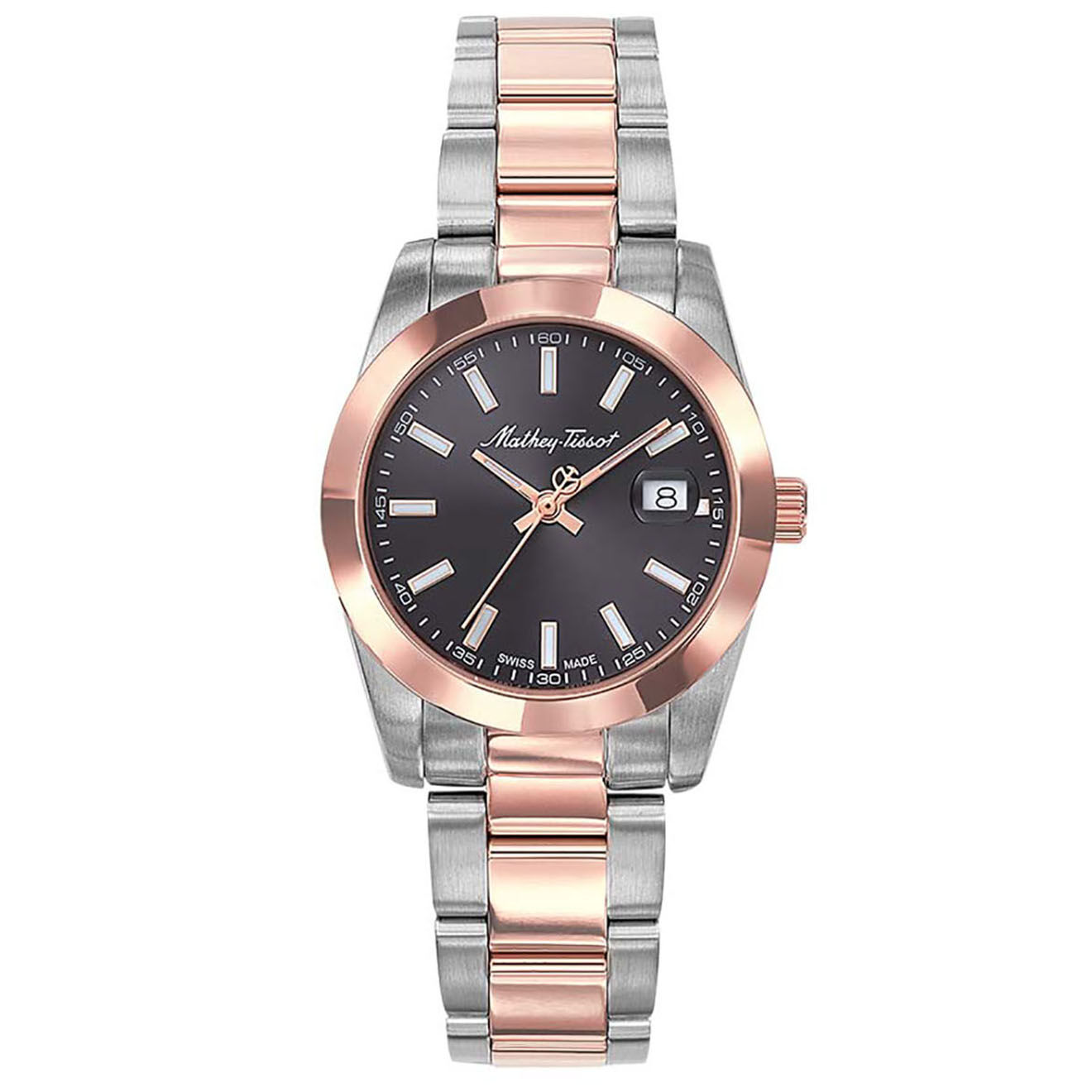 Mathey-Tissot Montre Femme Quartz en Acier Mathy I  argenté /doré rose