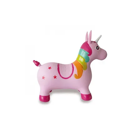 Jamara Hüpftier Einhorn bunt mit Pumpe