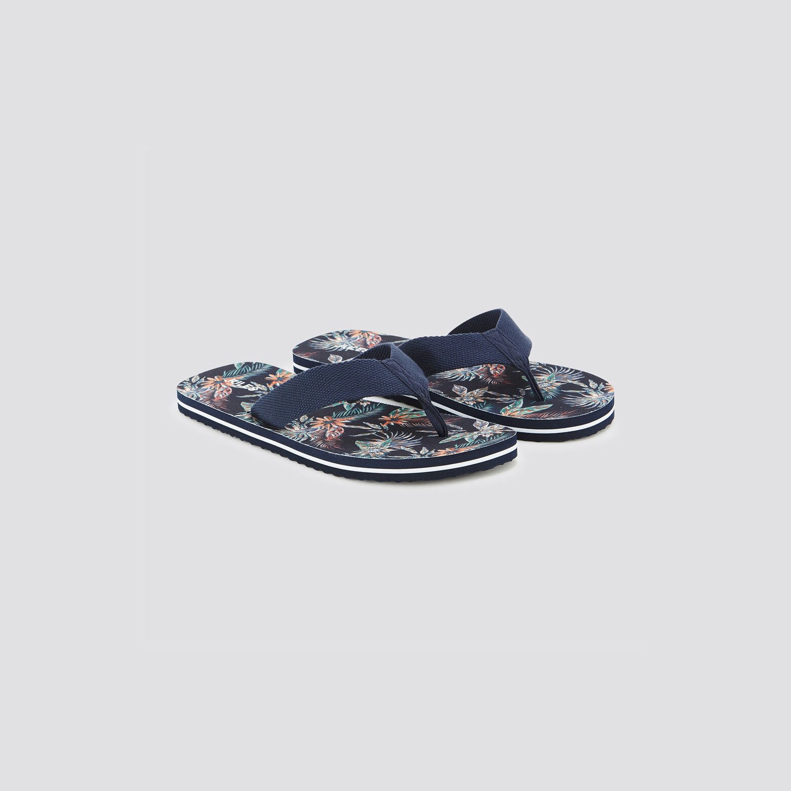Tongs imprimé fantaisie Bleu foncé