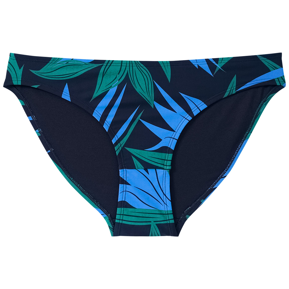 Gina Benotti Damen Bikinislip mit Palmenblätter allover nachtblau / dunkelgrün / blau
