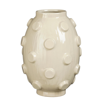 Vaas beige - l28xb28xh38,5cm
