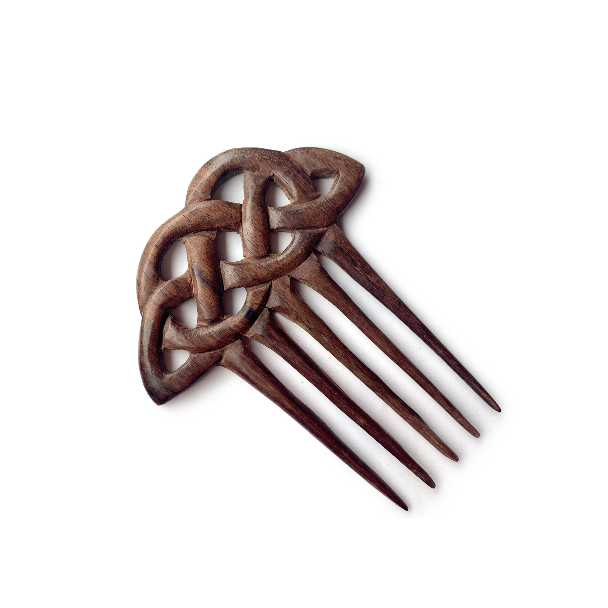 Haarkamm 'Celtic' aus Holz, L 11,5 cm, B 9 cm, H 0,7 cm günstig bestellen