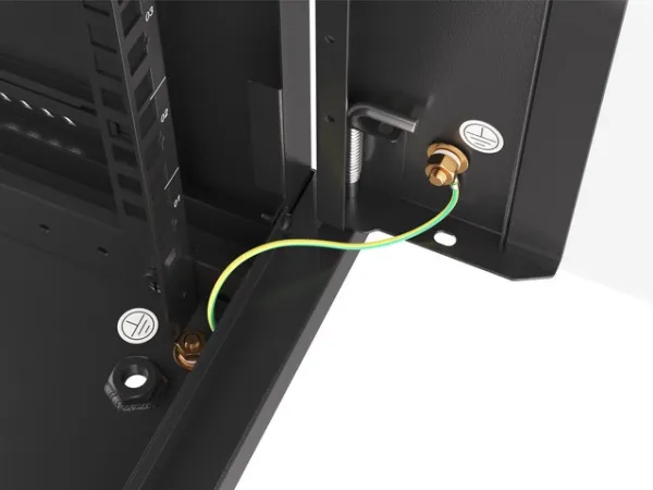 Lanberg - Rack kabinet - vægmonterbar - sort, RAL 9004 - 27U - 19