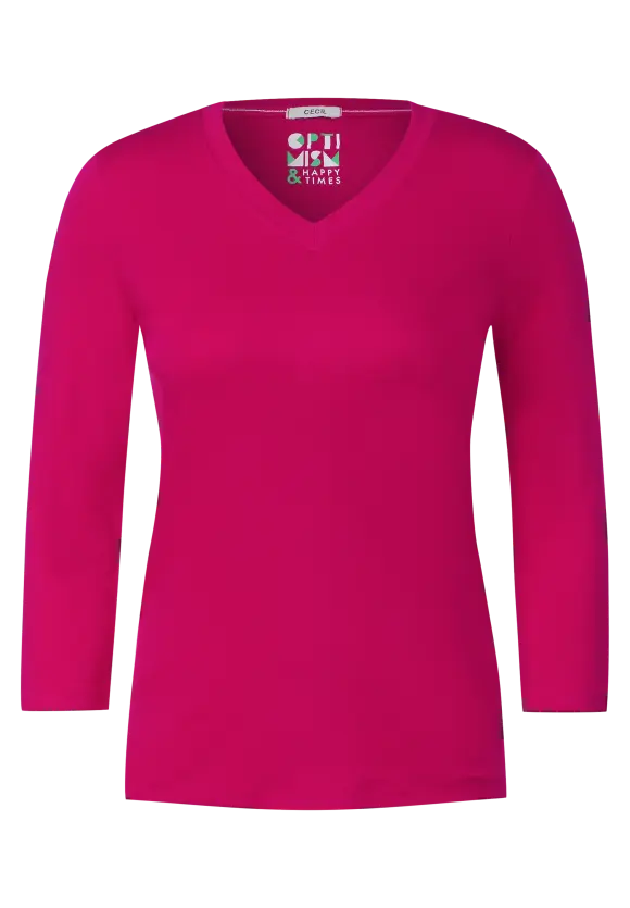 Basic Langarmshirt - pink sorbet
