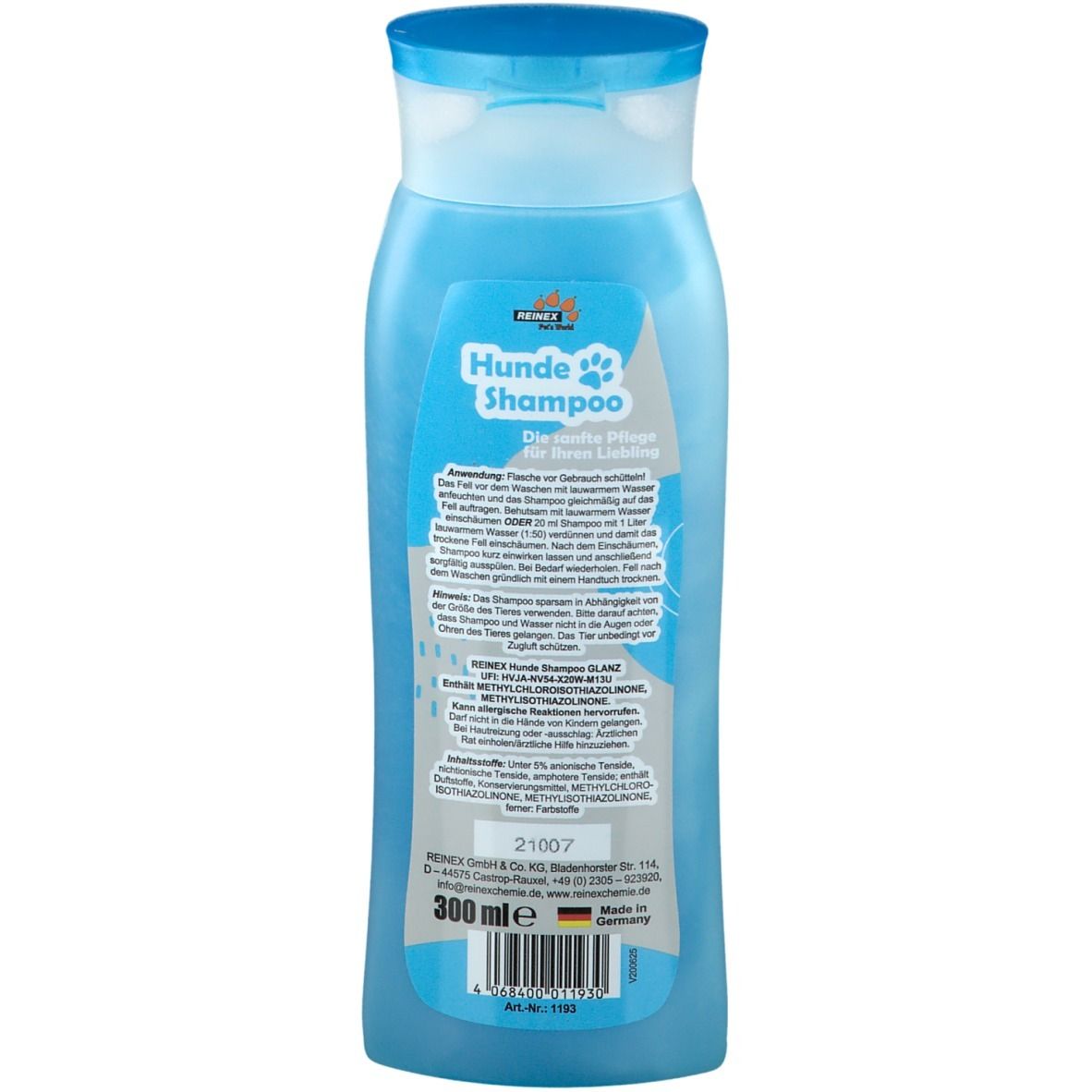 REINEX Hunde Shampoo Glanz mit Mandelöl