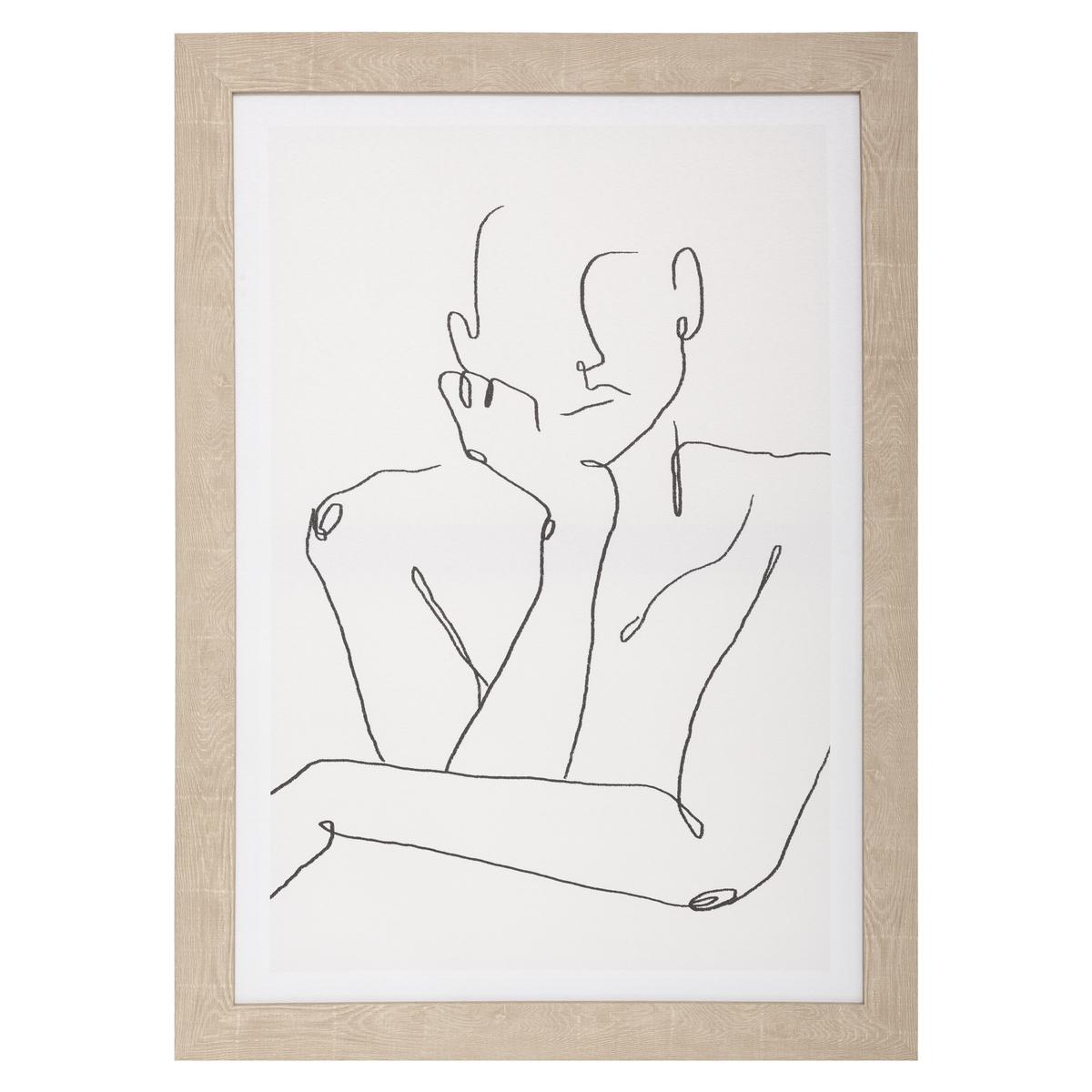 TOILE IMPRIME VISAGE CADRE 50X70CM