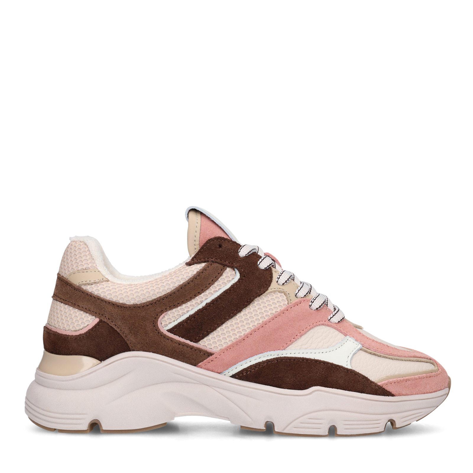Roze suède sneakers