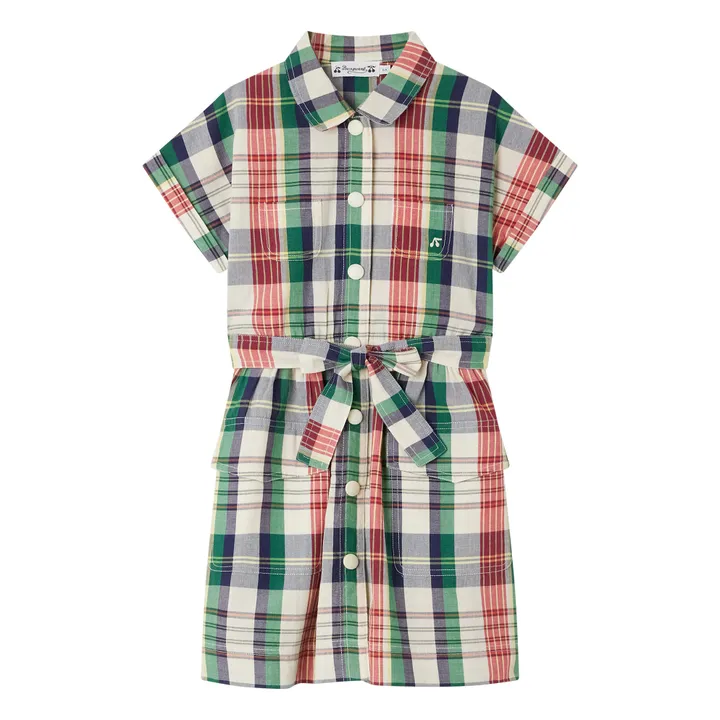 Bonpoint Robe Federica Carreaux | Vert