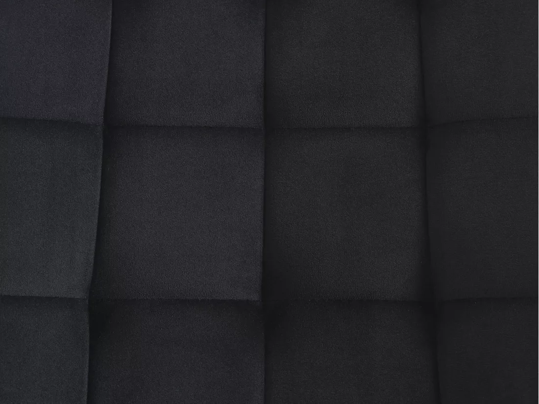 Lot de 6 chaises matelassées - Velours et métal - Noir - OLLUA