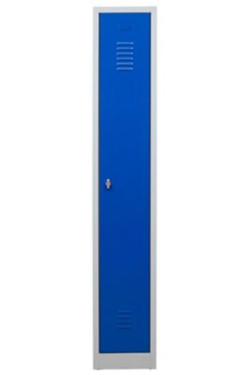 PROREGAL Garderobekast Camel 1 Compartiment HxBxD 180 x 30 x 50 cm Hangslot Grijsblauw