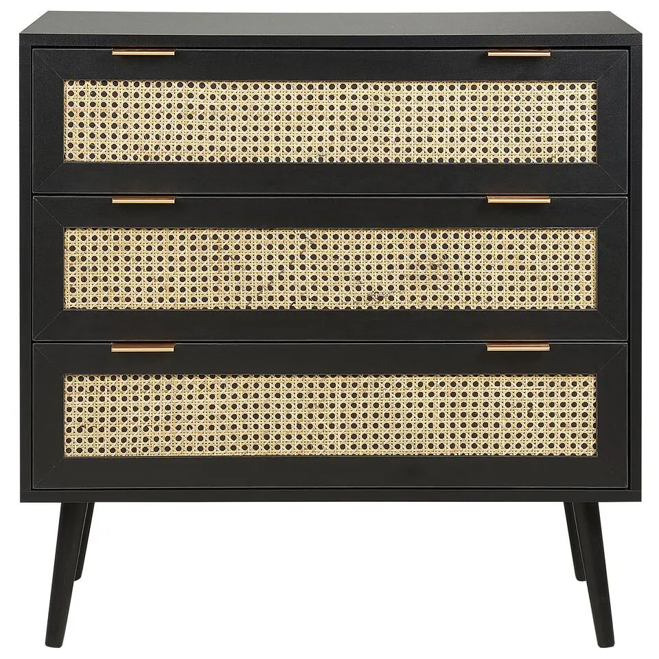 OPOCO - Commode - Zwart - Rotan