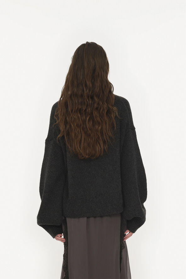 ROTATE Birger Christensen KNIT CREWNECK SWEATER Nine iron