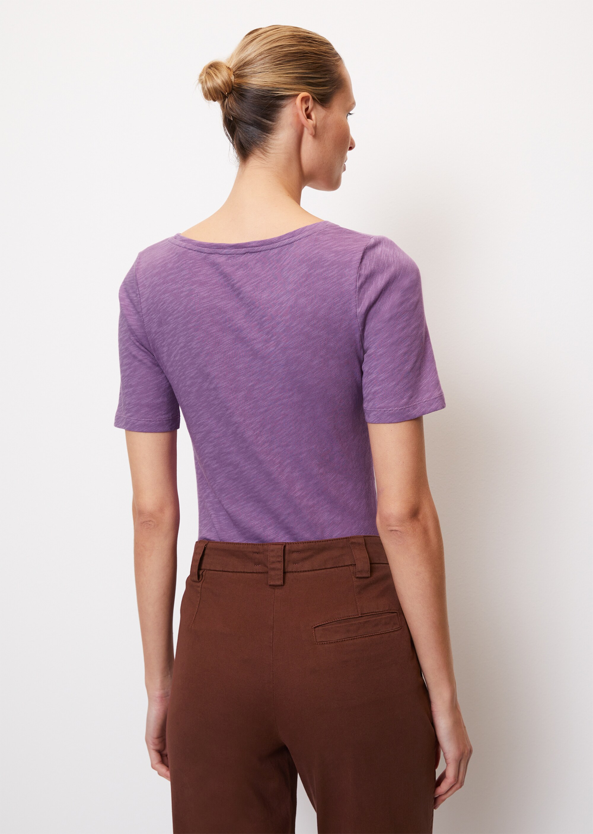 Slub-Jersey-T-Shirt regular aus reinem Organic Cotton
