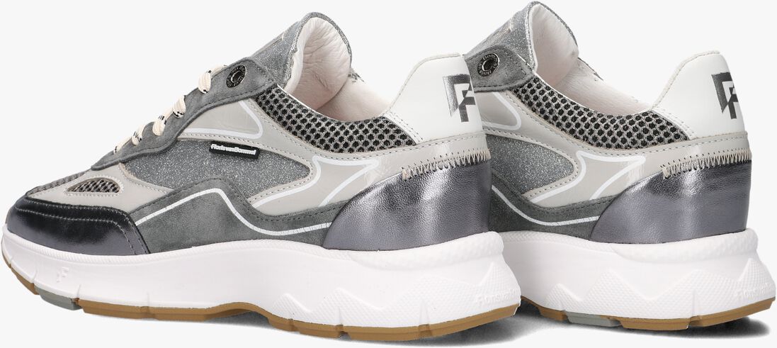 zilverkleurig floris van bommel lage sneakers sfw-10101
