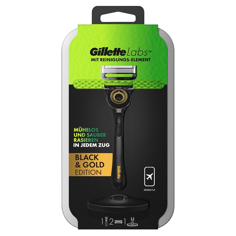 Gillette Rasierapparat mit 2 Klingen<br>1 Stück, Karton, und Reiseetui