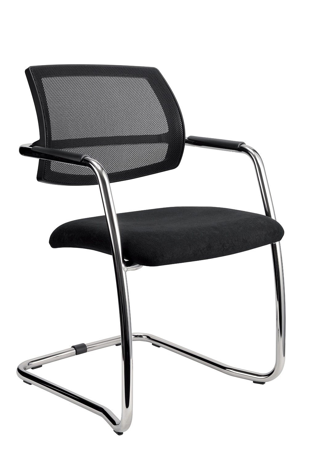 Besucherstuhl 2er Set 56 x 81 cm schwarz