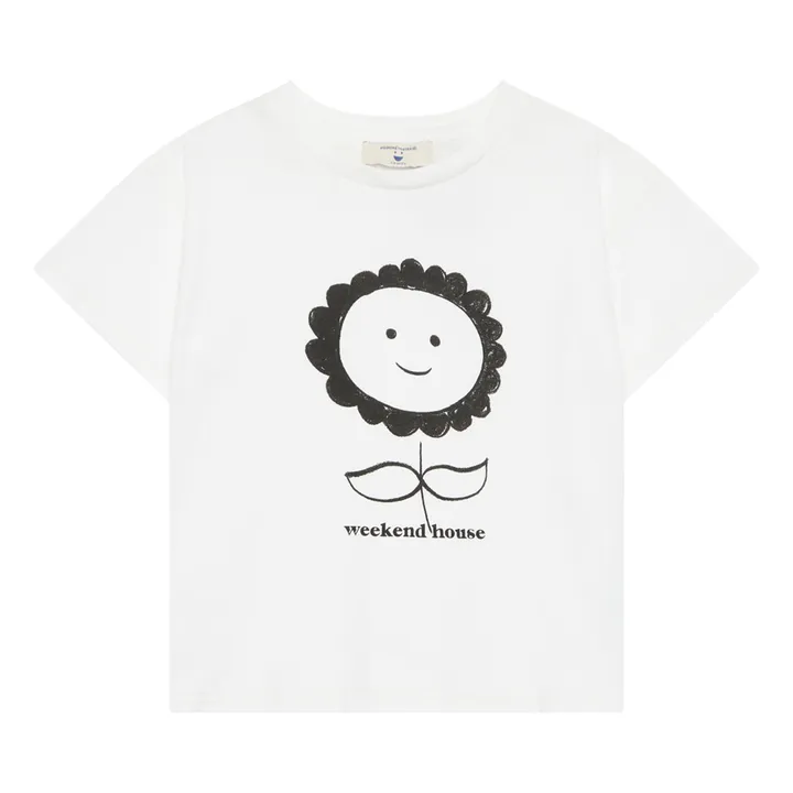 Weekend House T-Shirt Fleur Coton Bio | Blanc