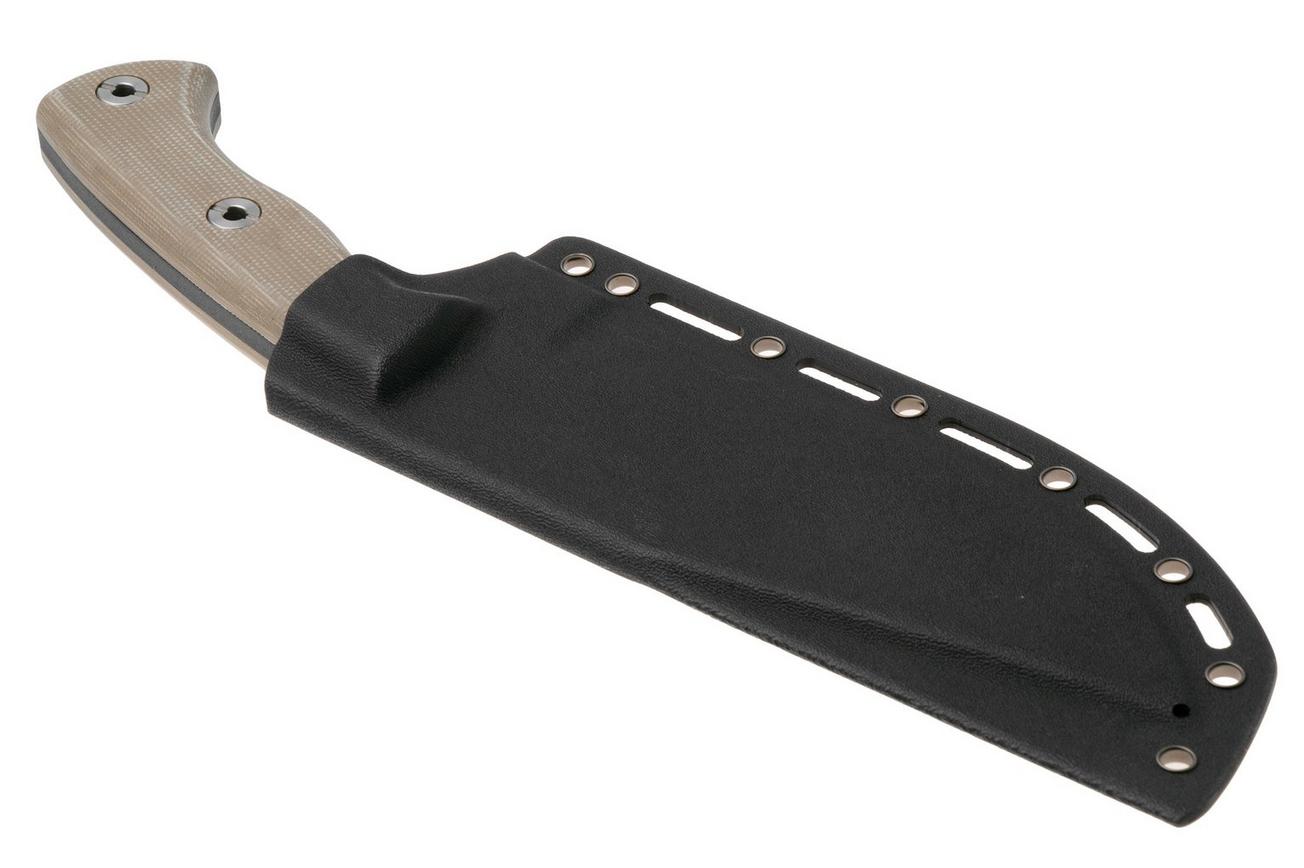 Böker Plus Tracker 2.0 02BO114, Black 1095 Carbon Steel, Brown Micarta survivalmes, Dave Wenger design
