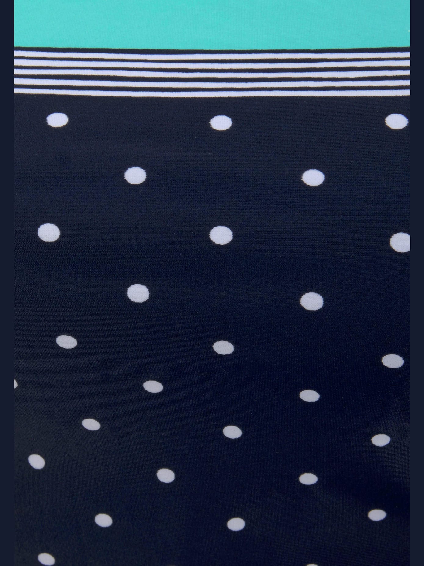 Maillot de bain élégant mélange de rayures et pois