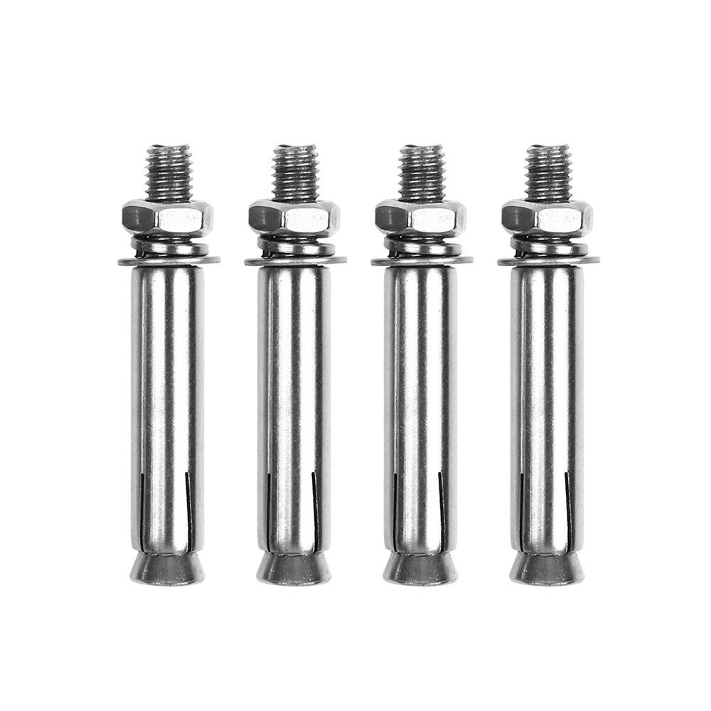 (5-tlg. Set) Edelstahl Schwerlast Decken Haken Befestigungs Kit für Boxsack / Hängematte / Schaukel - Silber