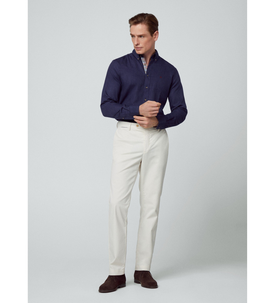 Camisa de flanela Hackett Multicolorida Azul Marinho