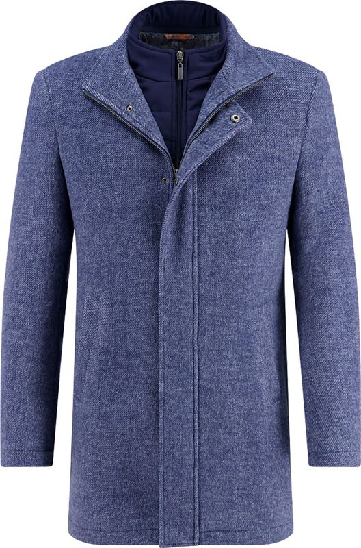 A Fish Named Fred Jas Funnel Neck Blauw heren