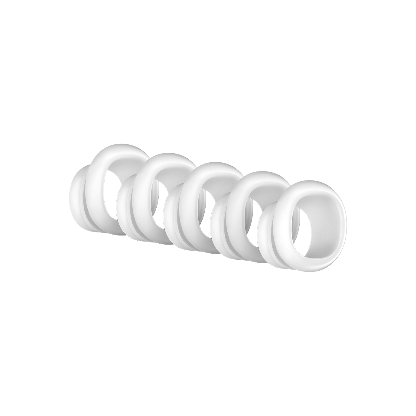 (5er Set) Ersatz Aufsatz Caps Climax Tips für Penguin Vibrator (9015115) - Weiss