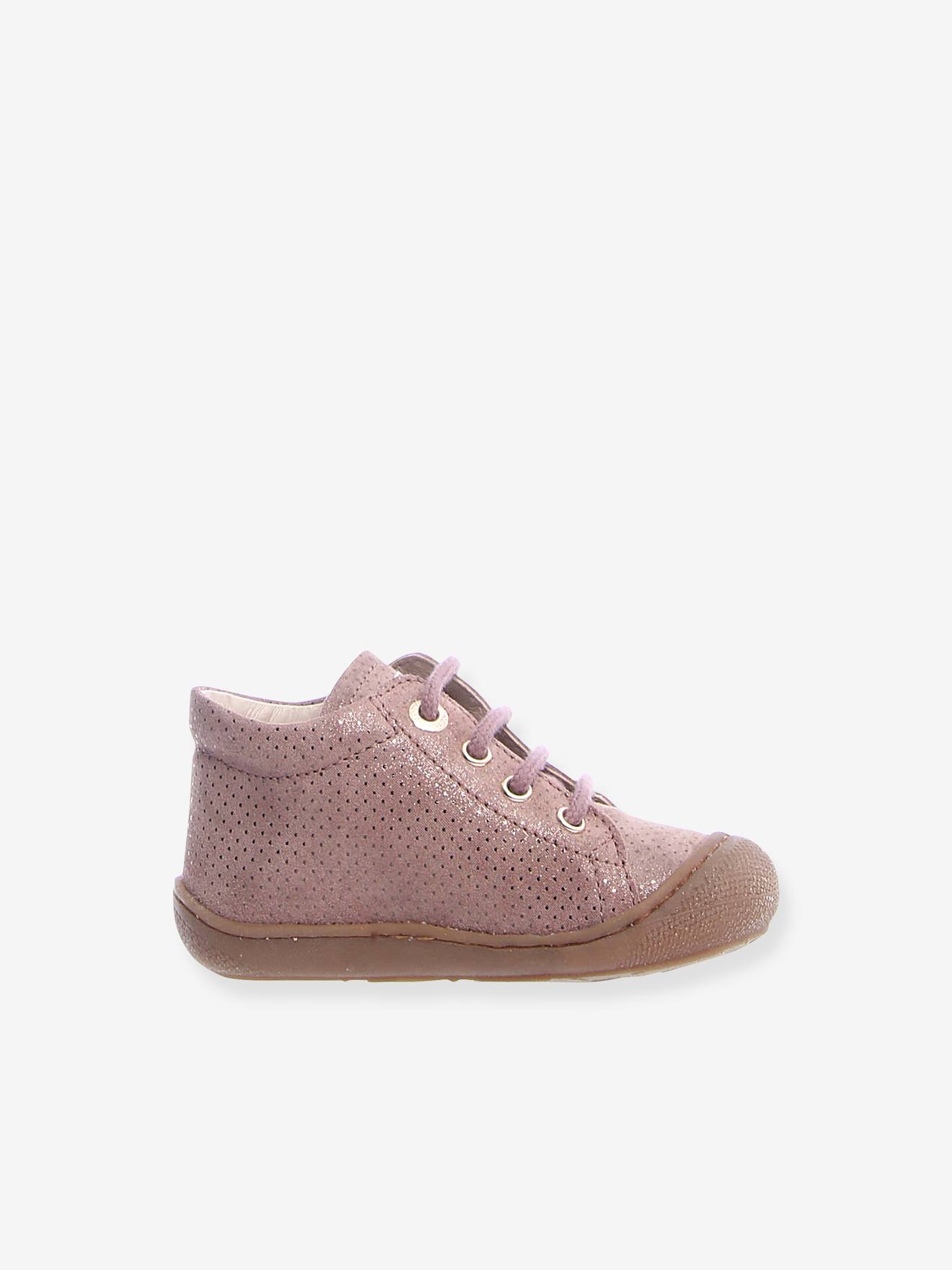 Sapatinhos para Bebê Cocoon Fantaisie NATURINO® Primeiros Passos Estampa Rosa Claro