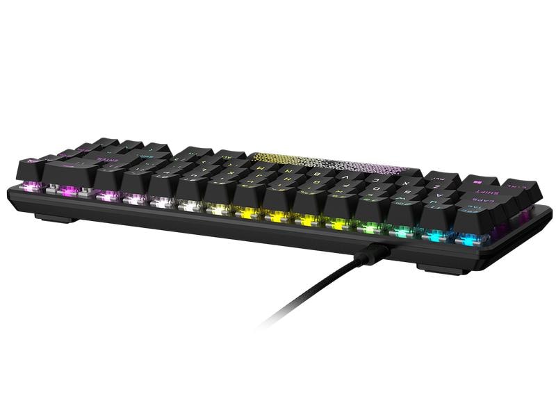 Corsair Gaming-Tastatur K65 Pro Mini Optisch-mechanische Gaming-Tastatur mit RGB-LED Hintergrundbeleuchtung und Corsair OPX-Tastenschaltern