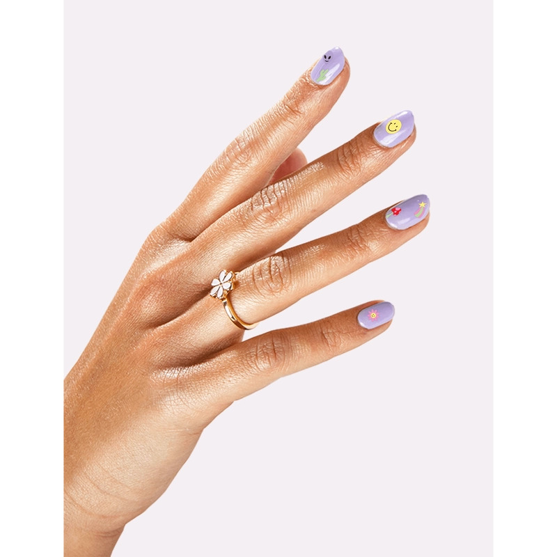 Le Mini Macaron Mini Nail Art Stickers - Flower Power