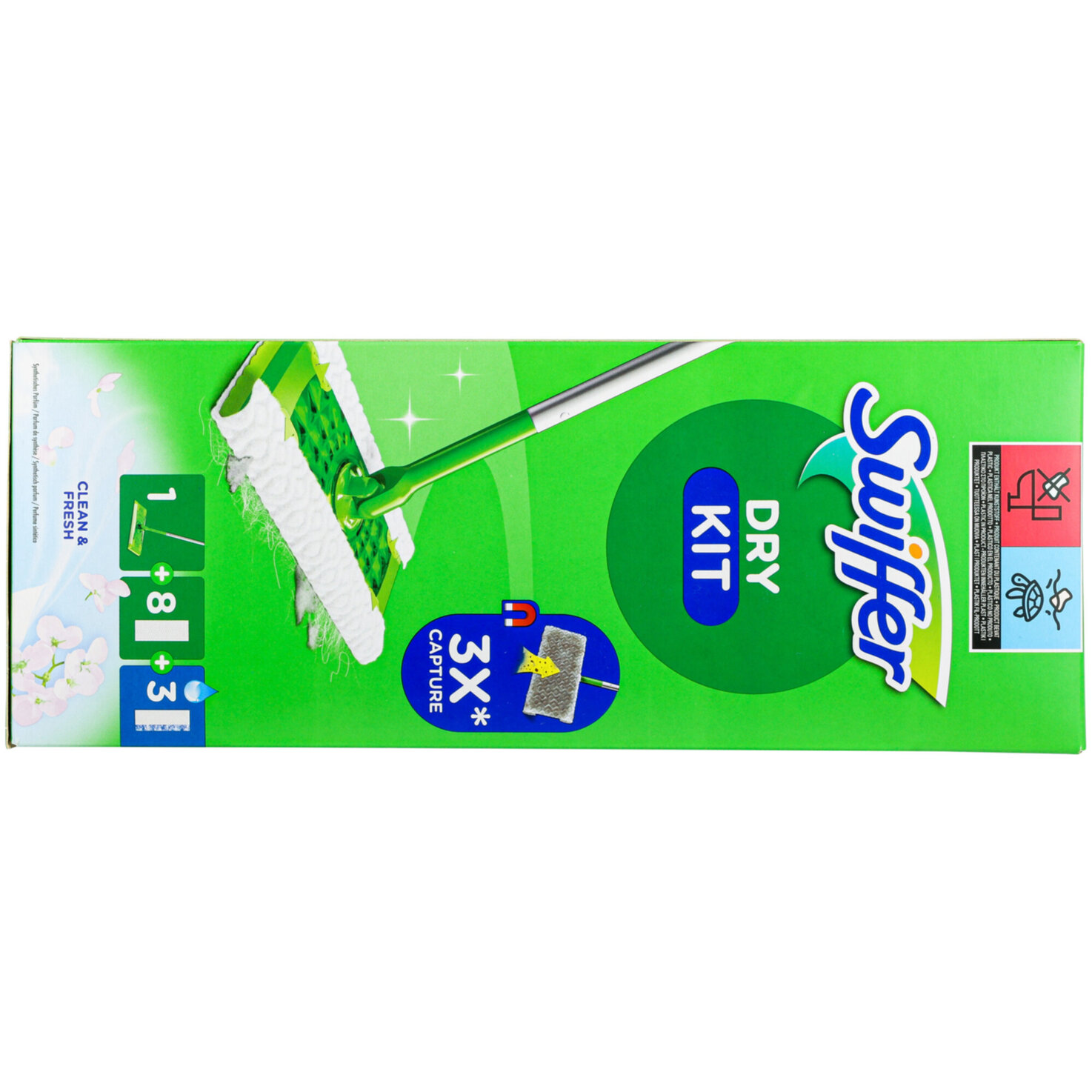 Swiffer Reinigungskit Komplett 8 Trockentücher & 3 Wischer