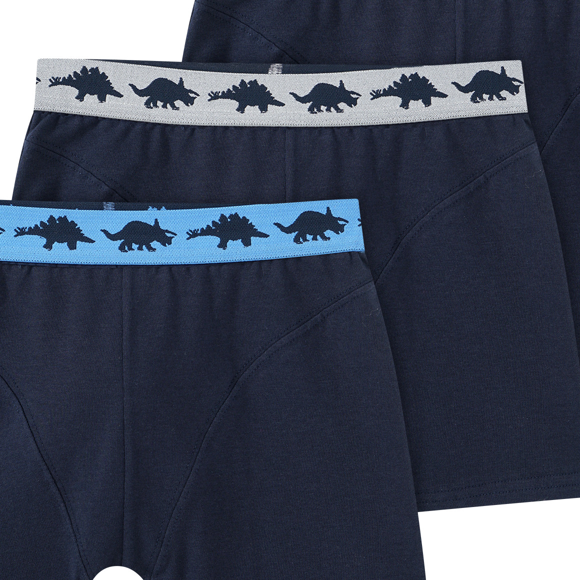 Yigga 3 Jungen Boxer mit Dinos dunkelblau