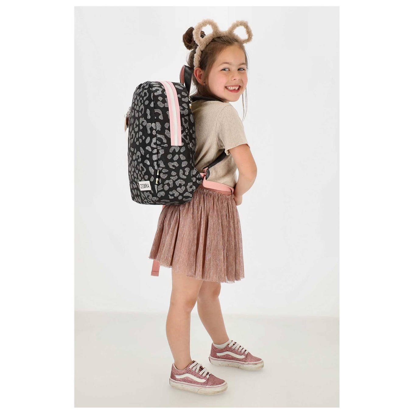 Zebra Trends rugzak Inaya S zwart/zilverkleurig