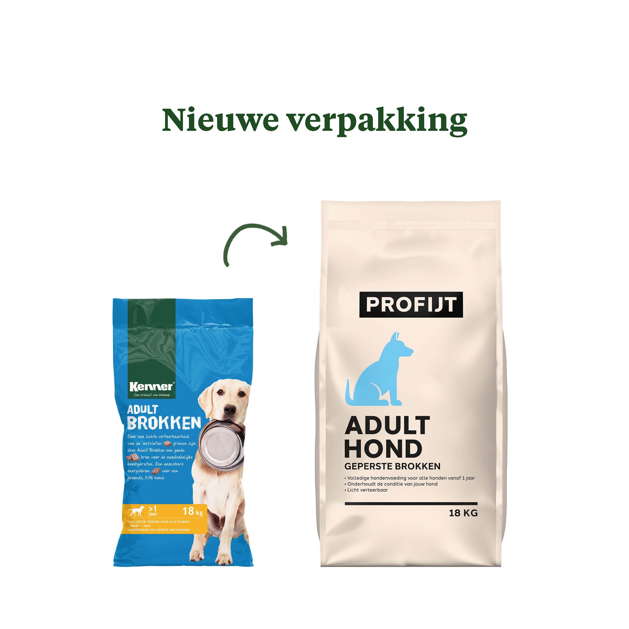 Profijt Adult Geperste brokken - Hondenvoer - 18 Kilogram - Onbekend