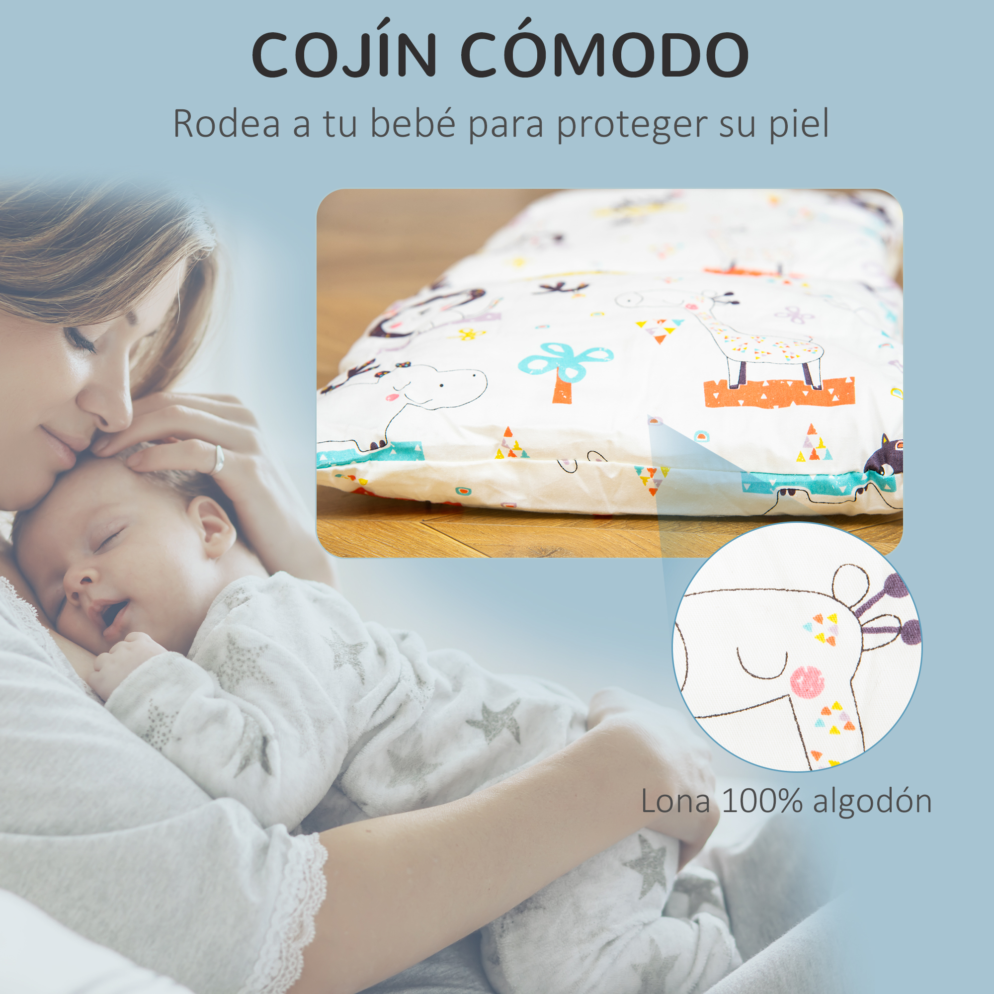 Balanço infantil Outsunny, de madeira, com altura ajustável, almofada acolchoada e cinto de segurança para uso interno e externo, suporta até 80 kg, 70x45x160 cm, cinza.