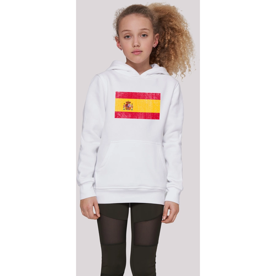 F4NT4STIC Hoodie Spain Spanien Flagge distressed weiß