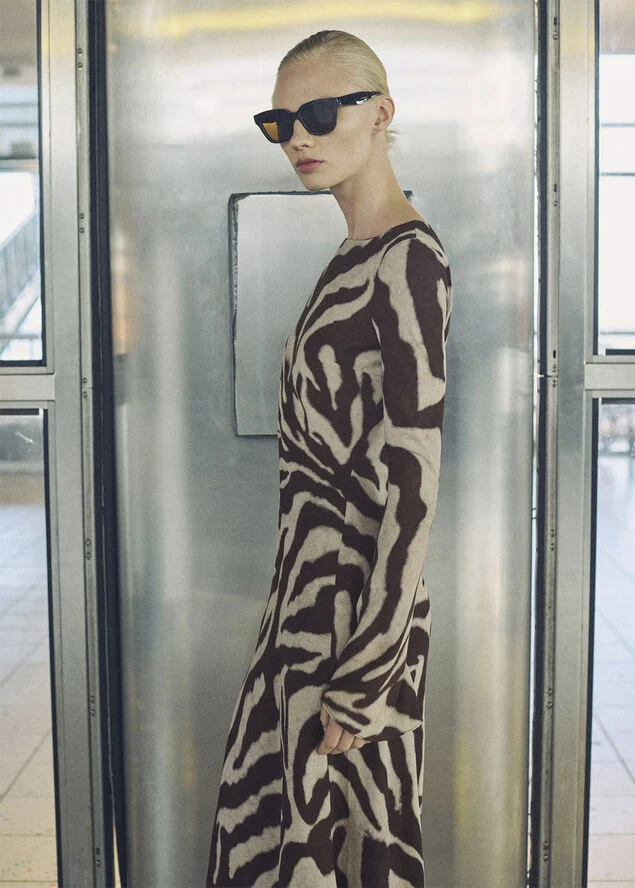 MANGO DRESS. -- ALEGRA Brown