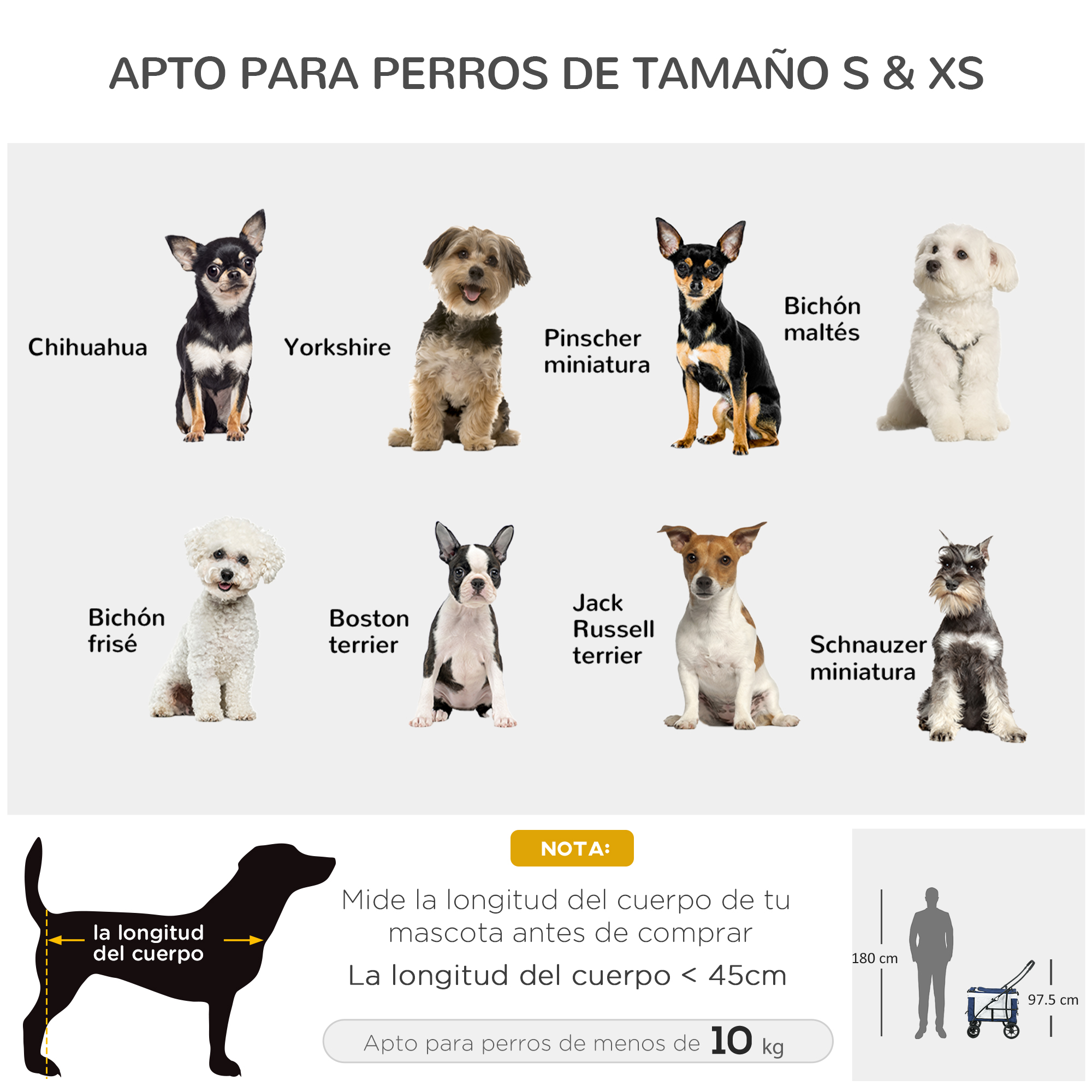 Carrinho para Cães PawHut, Dobrável, com Cesto Destacável, 4 Portas com Zíper, 2 Cintos de Segurança, 2 Alças de Transporte e Almofada, Azul