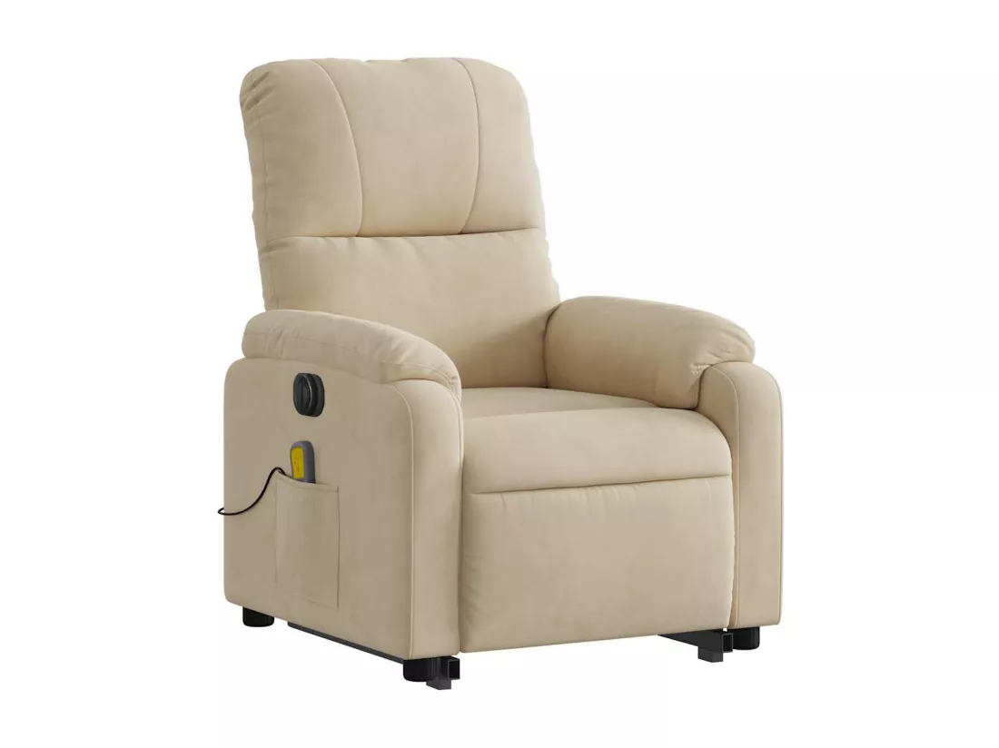 Fauteuil inclinable massant électrique crème