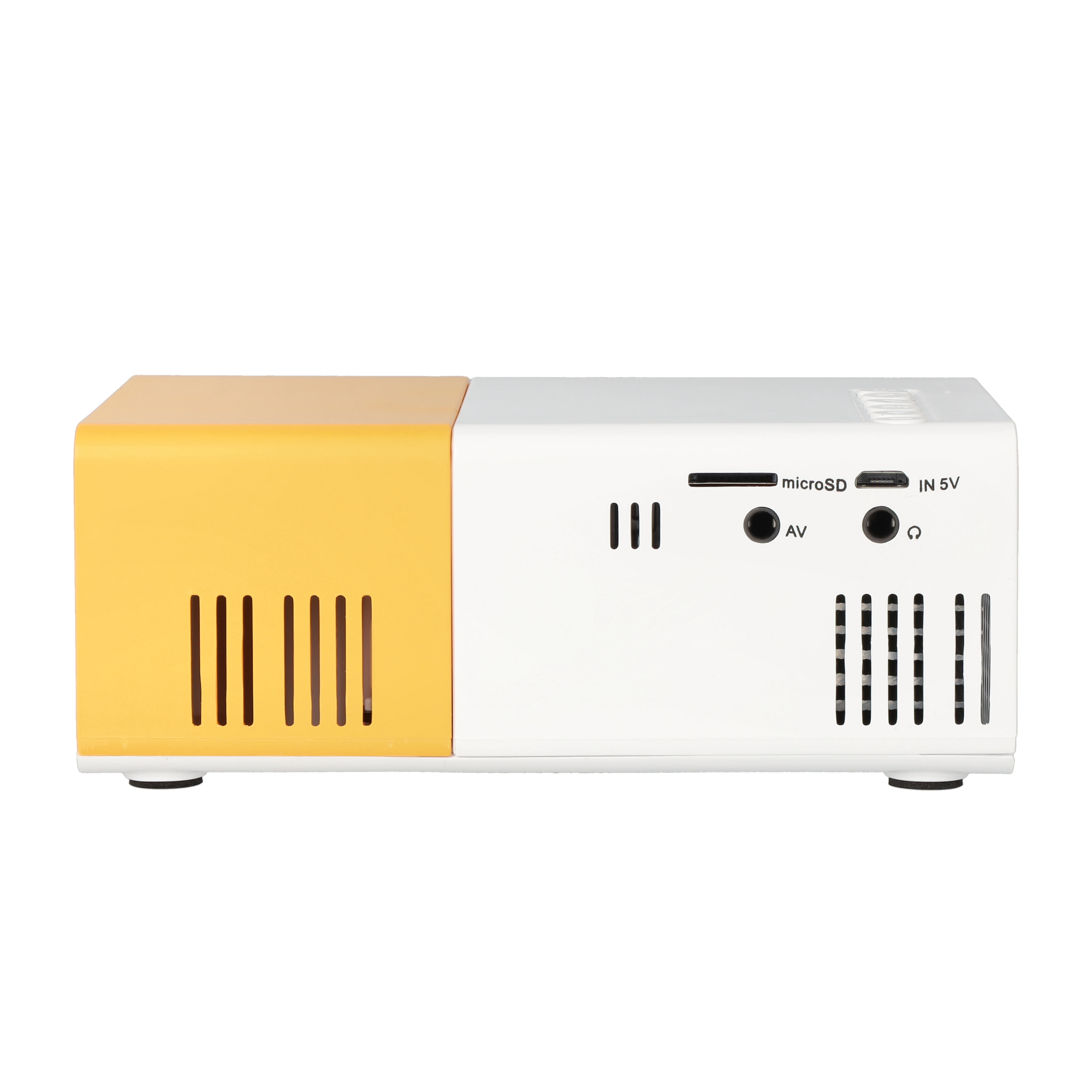 Mini Multimedia LED Projektor Beamer Heimkino für Kinder 1080p / HDMI / USB - Gelb