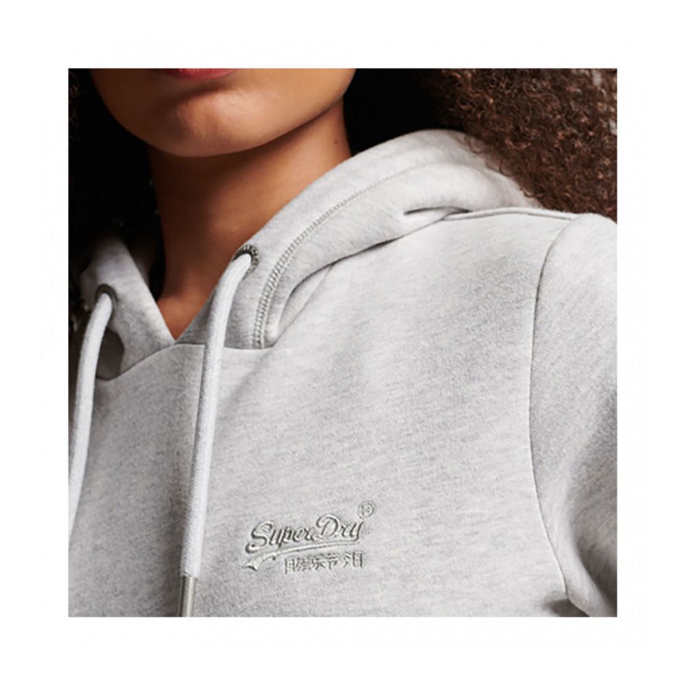 Superdry VINTAGE LOGO EMB - Sweat Femme glacier grey marl